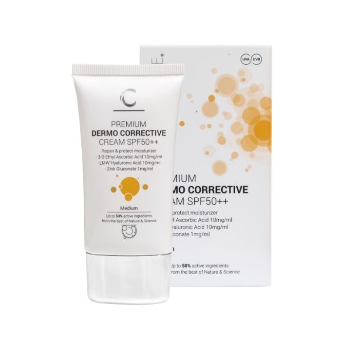 Clinicare koreguojamasis kremas SPF50++ su spalva