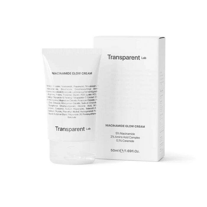 TRANSPARENT LAB spindesio suteikiantis kremas su niacinamidu, 50 ml
