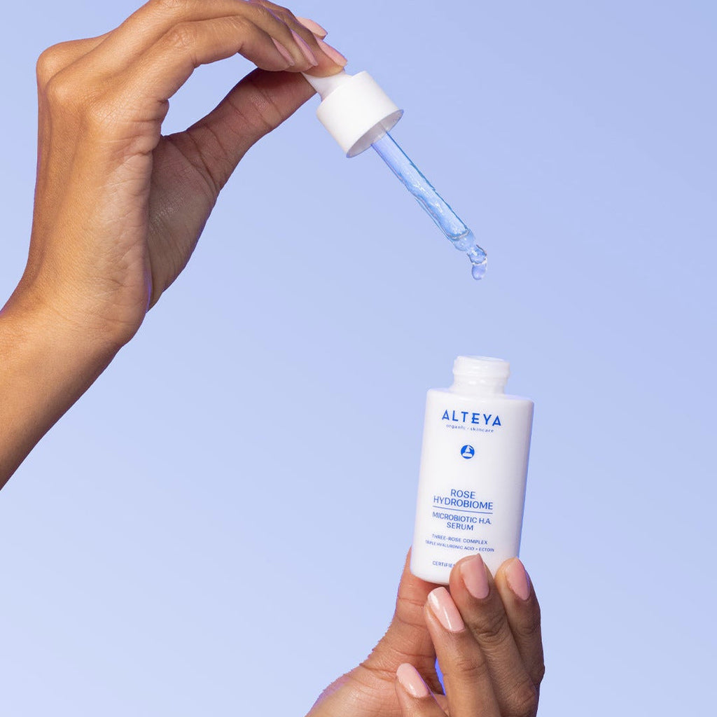 ALTEYA ORGANICS ROSE HYDROBIOME ekologiškas hialurono rūgšties serumas, 30 ml