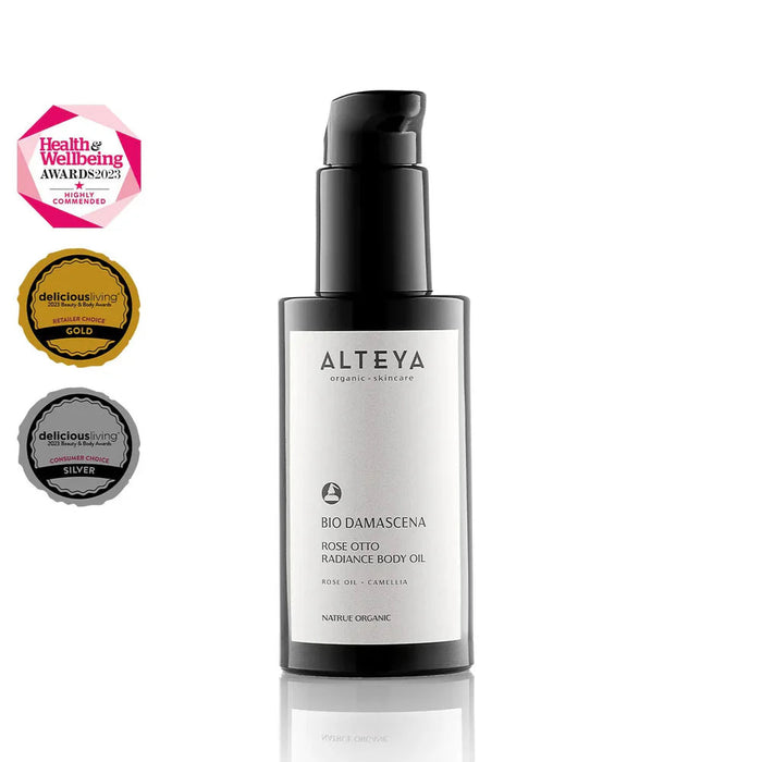ALTEYA ORGANICS ekologiškas kūno losjonas su Damasko rožių aliejumi, 100 ml