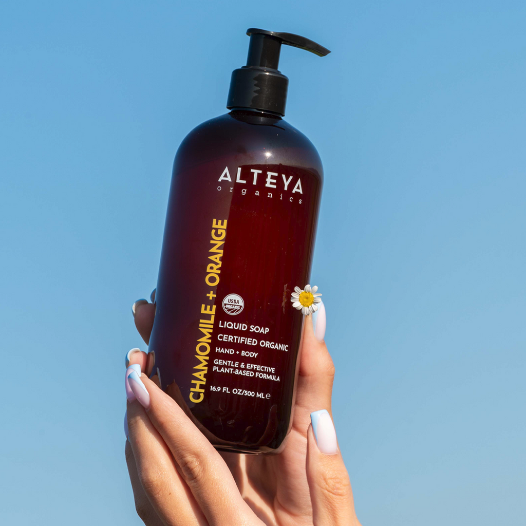 ALTEYA ORGANICS rankų ir kūno prausiklis - ramunėlė, apelsinas - 500 ml
