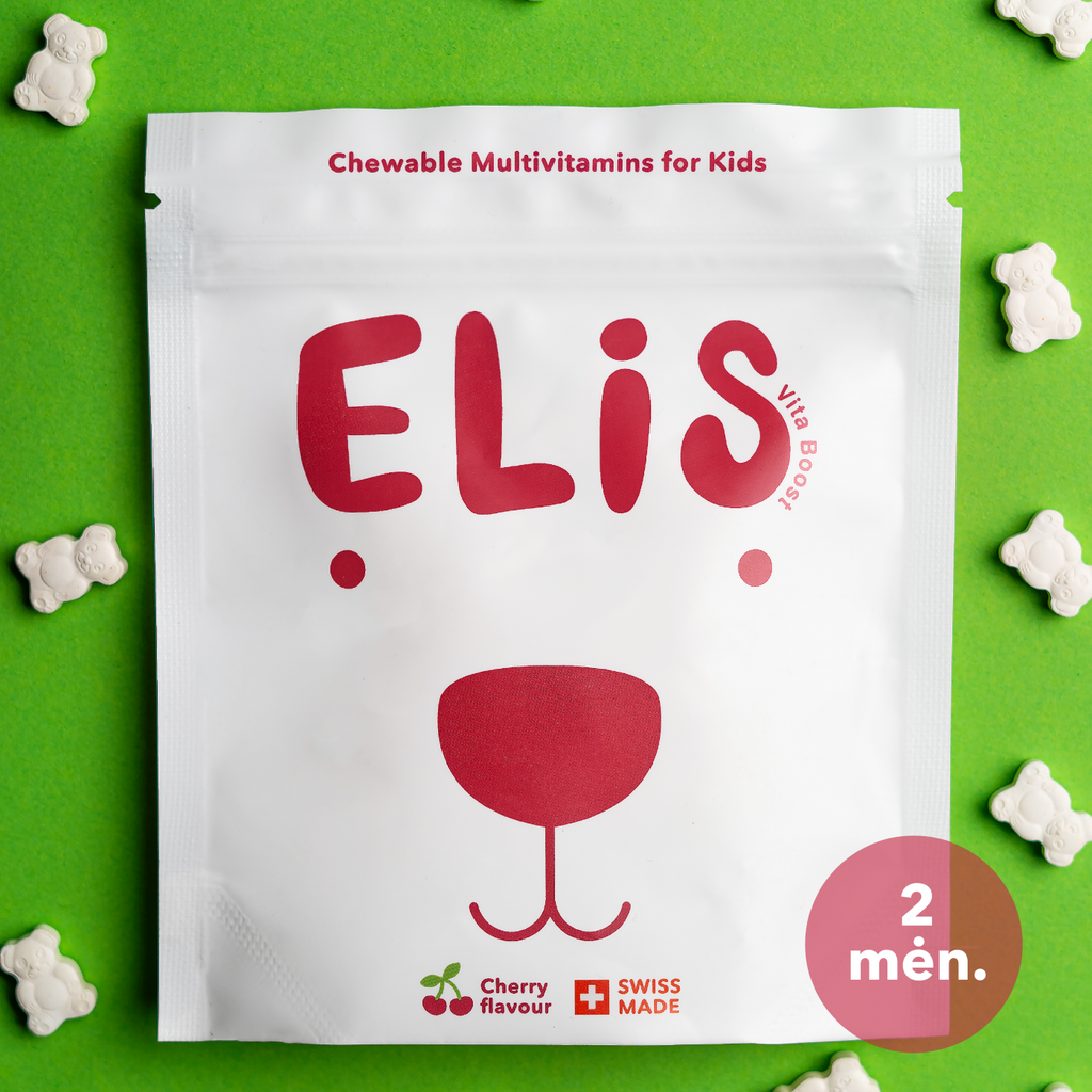 ELIS VITA BOOST kramtomieji maisto papildai 4 – 10 m. vaikams, 120 vnt