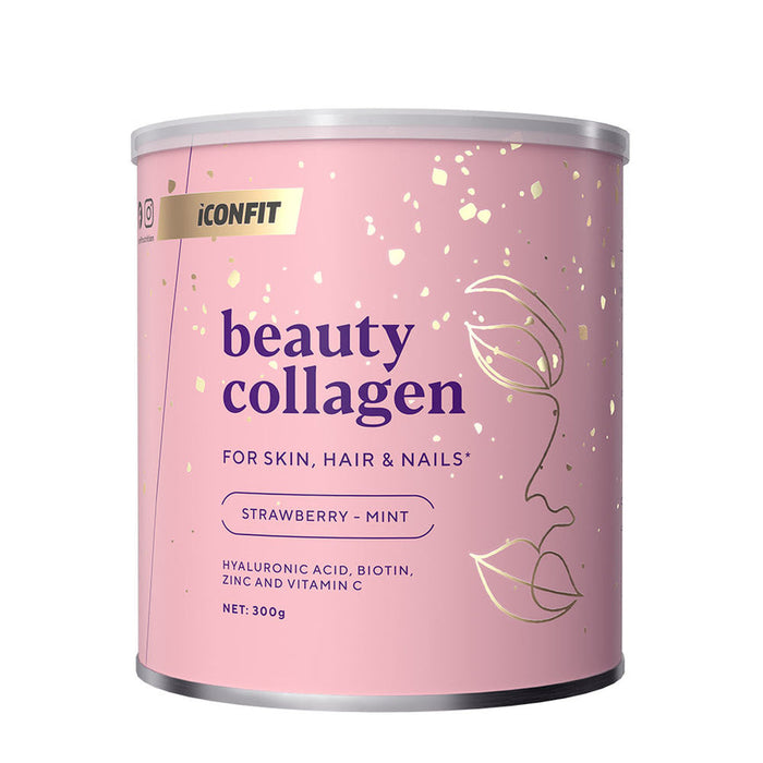 ICONFIT kolagenas grožiui braškių ir mėtų skonio, 300 g
