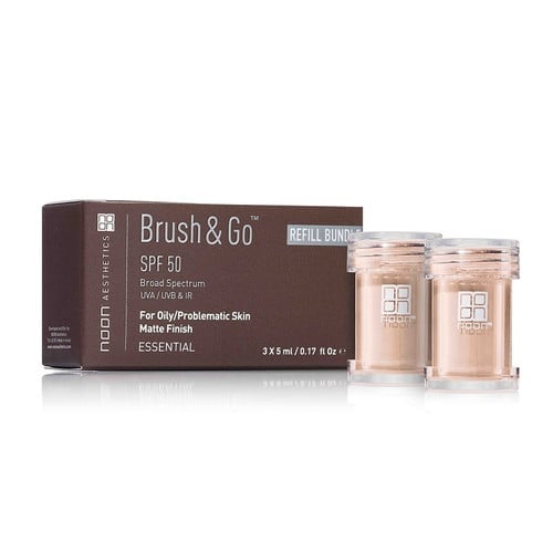 NOON Brush&Go SPF50 šepetėlio papildymas riebiai/probleminei odai Nr. 2
