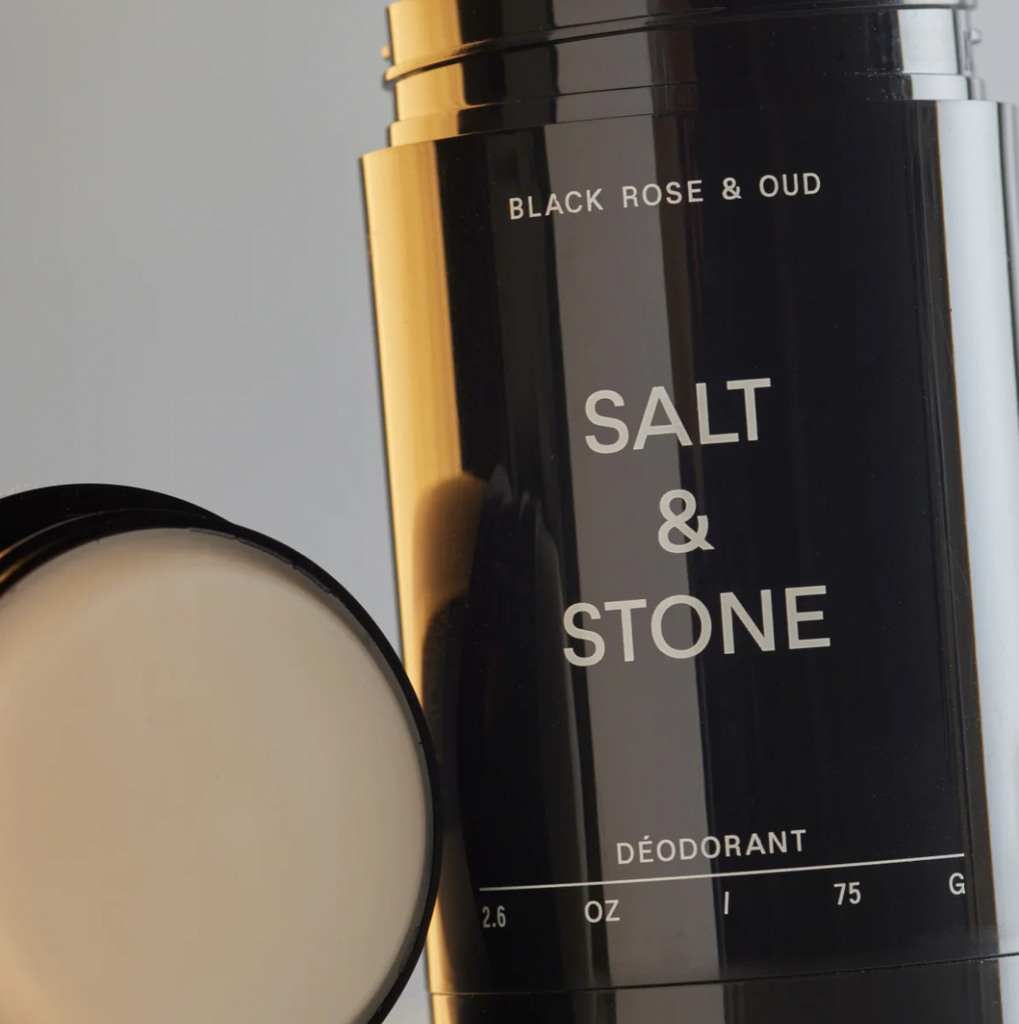 SALT & STONE BLACK ROSE & OUD natūralus dezodorantas