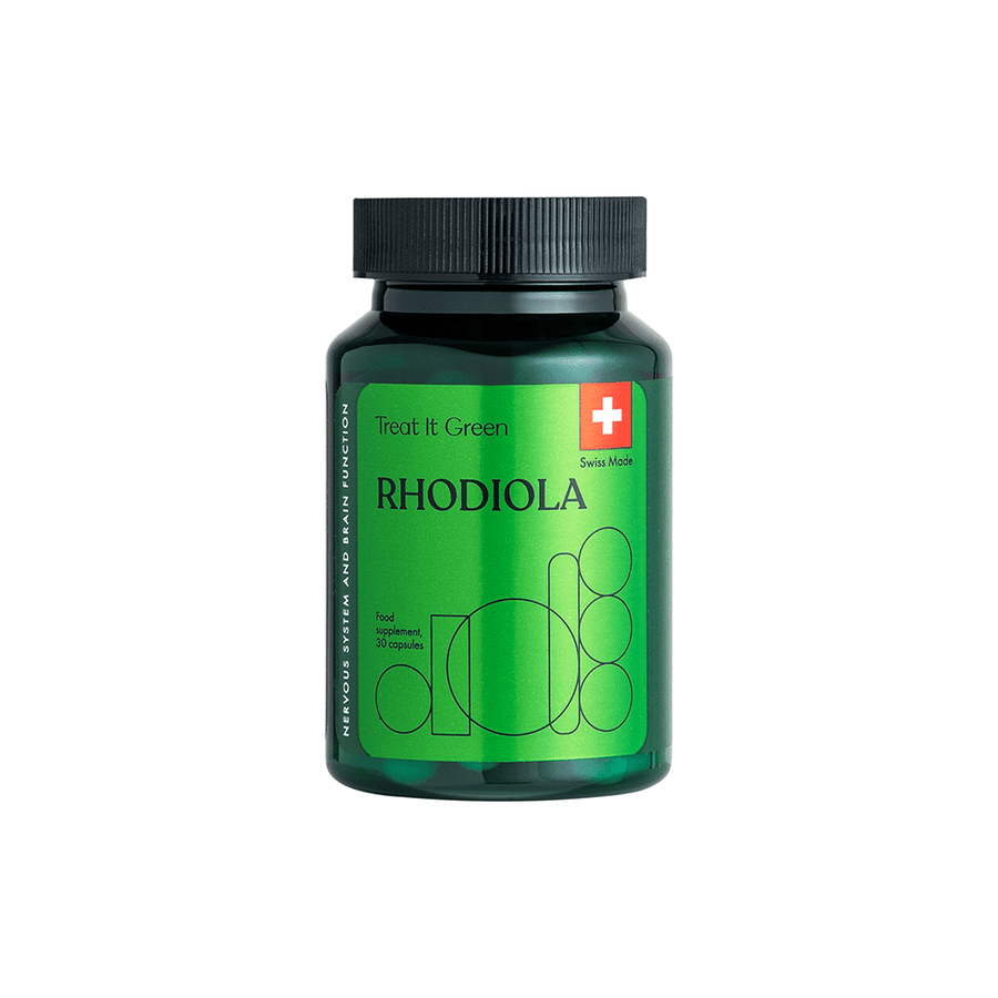 TREAT IT GREEN RHODIOLA maisto papildas nervų sistemai ir smegenų funkcijai