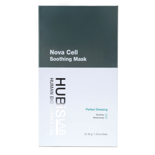 HUBISLAB NOVA CELL drėkinanti, raminanti veido kaukė, 5 vnt